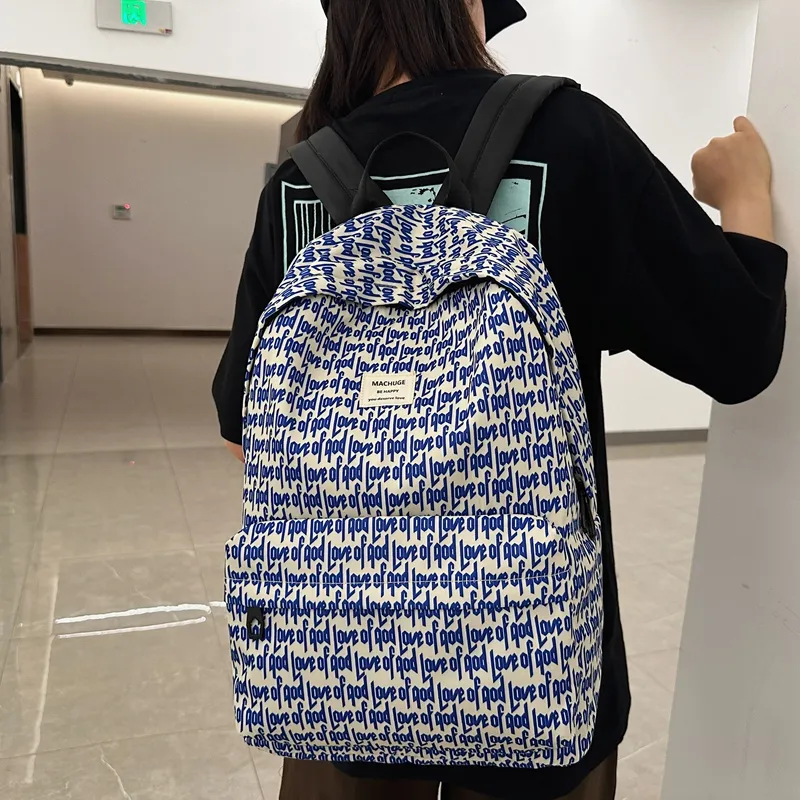 Debecca Nylon Fabric Backpack Regular Unisex Multicolor-15
