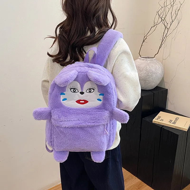 Debecca Plush Backpack Regular Women's Purple-1