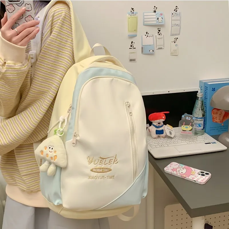 Debecca Composite Cloth Backpack Large Size Unisex Multicolor-16