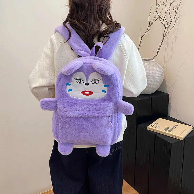 Debecca Plush Backpack Regular Women's Purple-2