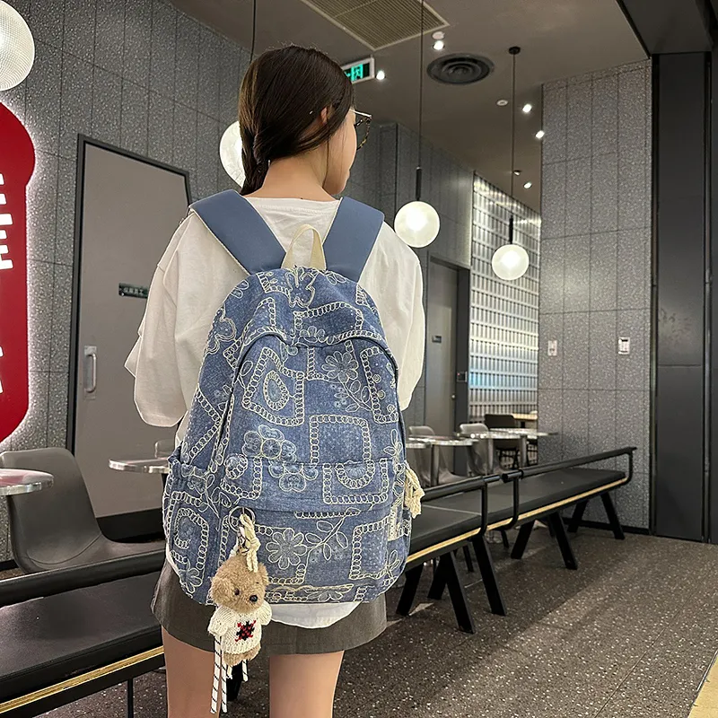 Debecca Denim Backpack Women's Multicolor-3
