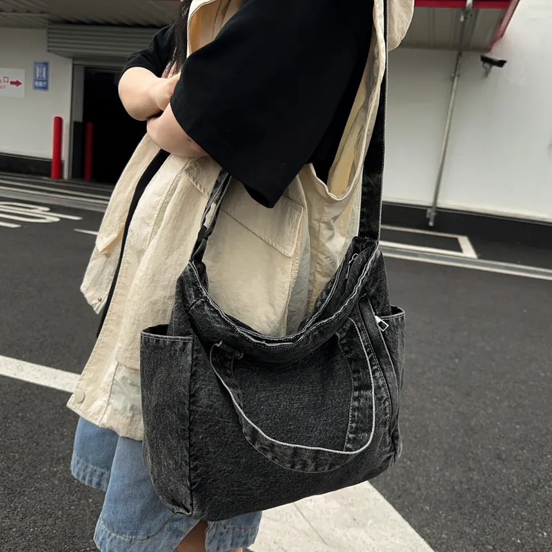 Debecca Denim Crossbody Bag Regular Unisex Blue-5
