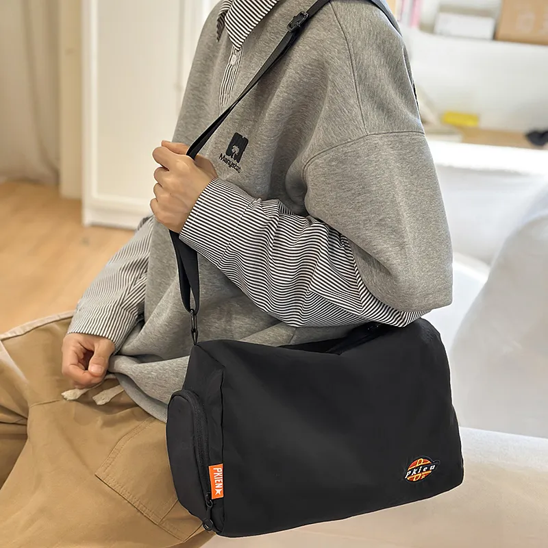 Debecca Nylon Crossbody Bag Unisex Khaki/Black-7