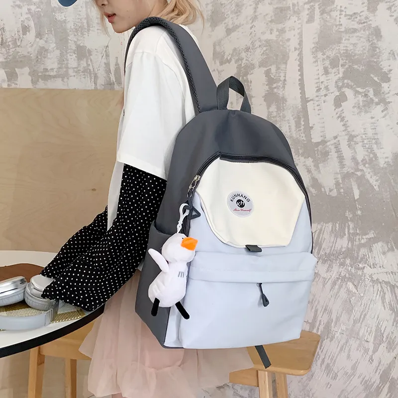 Debecca Nylon Fabric Backpack Unisex Multicolor-13