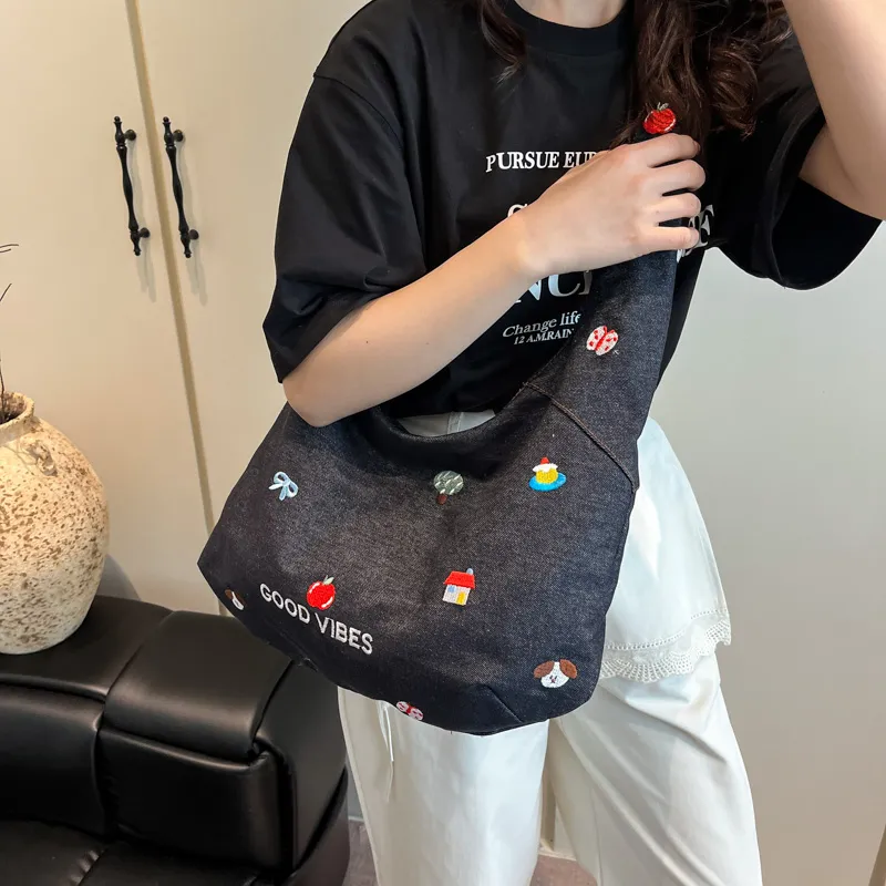 Debecca Denim Shoulder Bag Regular Women's Multicolor-3