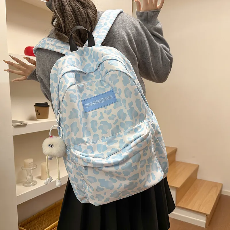 Debecca Nylon Backpack Regular Unisex Blue/Black/Red/Green-1