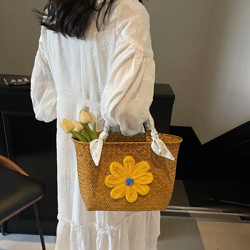 Debecca Straw Woven Handbag Women's Multicolor-3