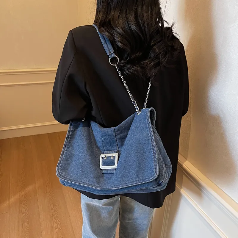 Debecca Denim Shoulder Bag Women's Multicolor-5