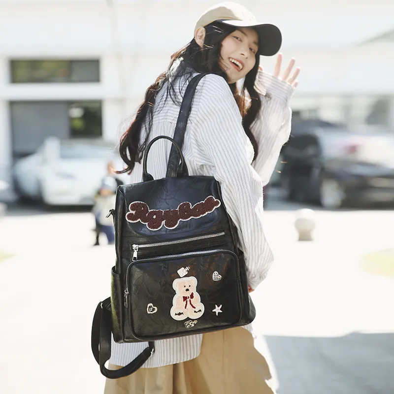 Debecca PU Backpack Regular Women's Multicolor-3