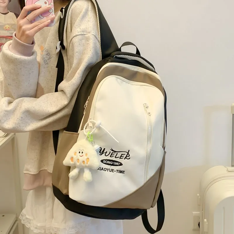 Debecca Composite Cloth Backpack Large Size Unisex Multicolor-10
