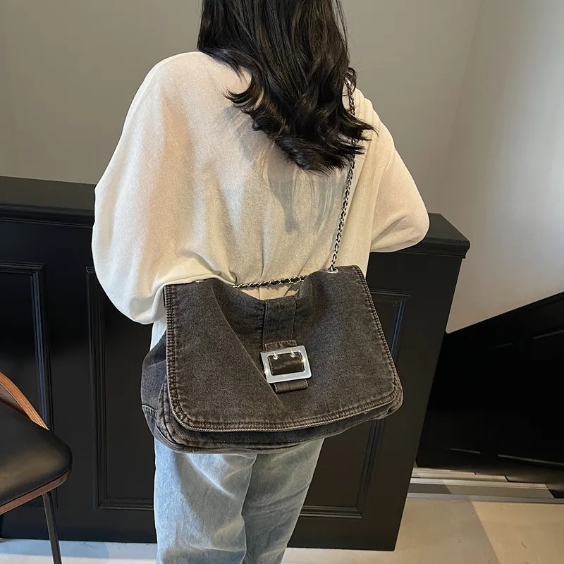 Debecca Denim Shoulder Bag Women's Multicolor-9