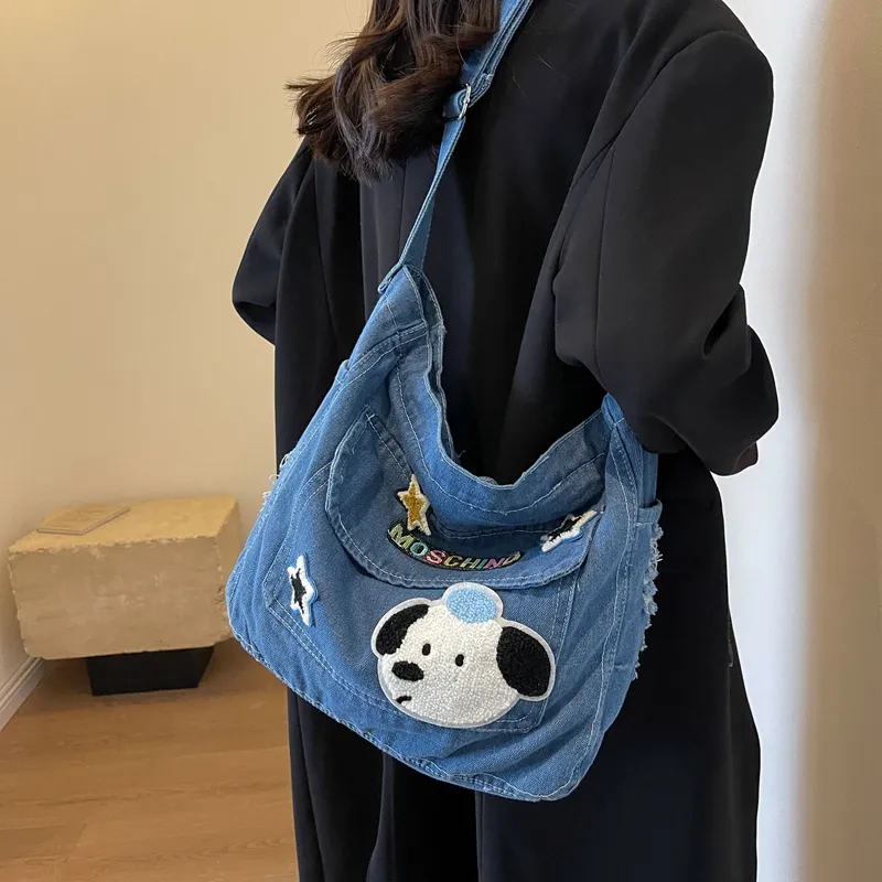 Debecca Denim Shoulder Bag Crossbody Bag Regular Women's Multicolor-5
