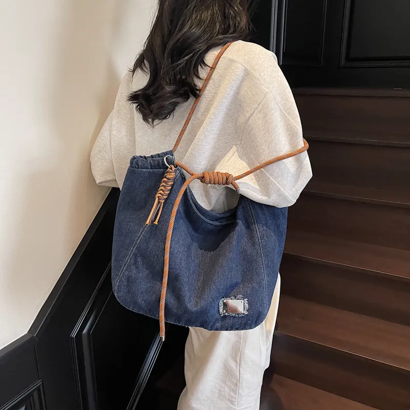 Debecca Denim Shoulder Bag Women's Multicolor-11