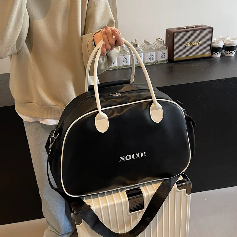 Debecca PU Handbag Regular Unisex Black/Ecru-2
