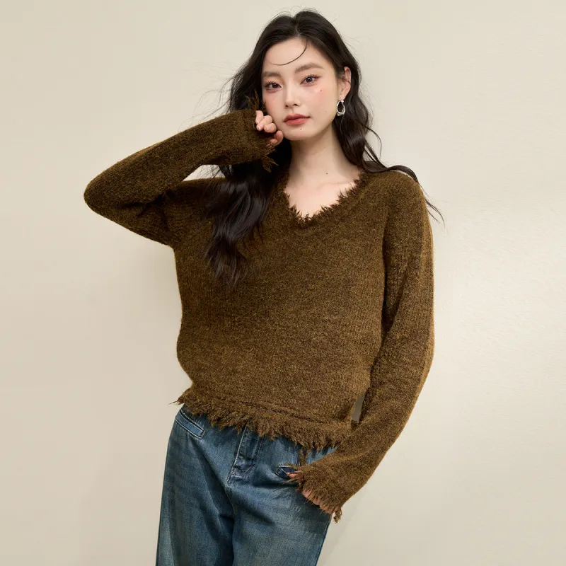 WESTLINK Knitwear Women's Coffee-4