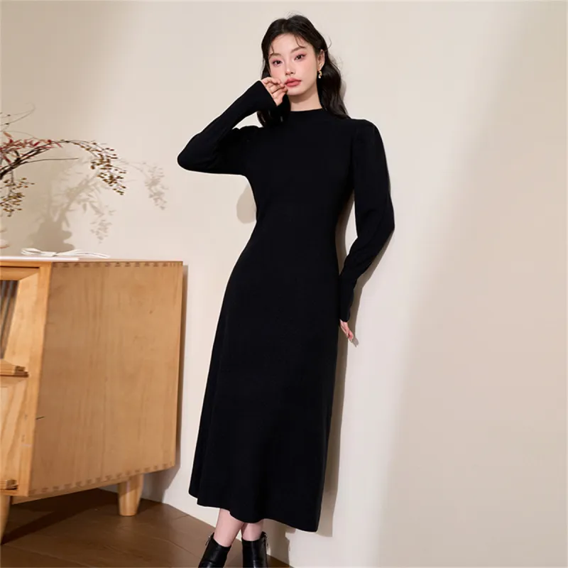 WESTLINK Long Sleeved Dress Women's Black-5
