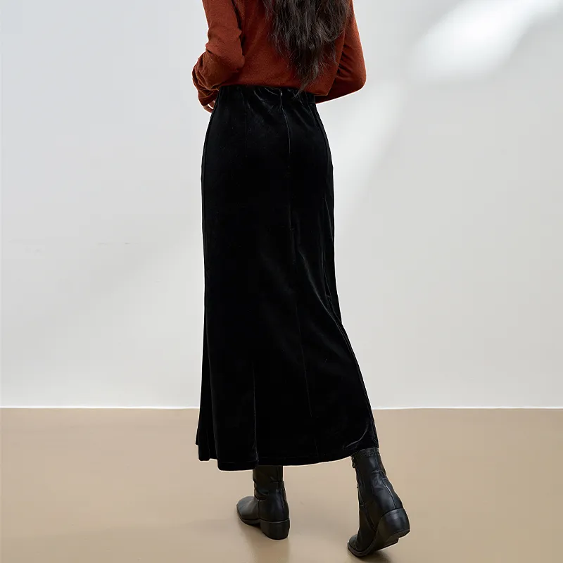 WESTLINK Casual Long Skirt Women's Black-4
