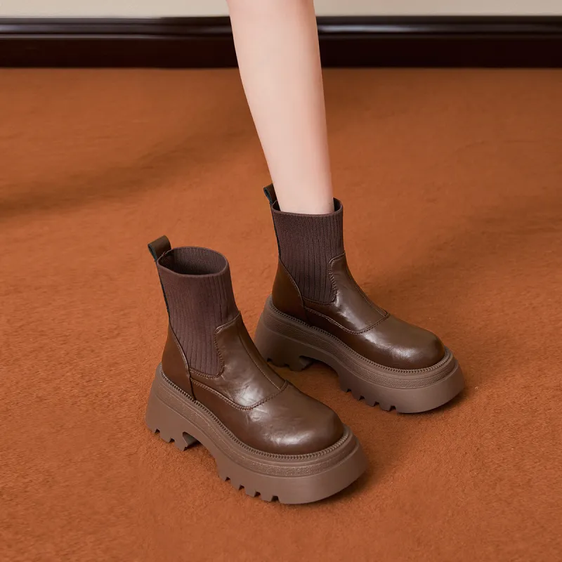 WESTLINK Ankle Boots Women's Brown-11