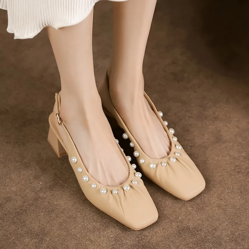 WESTLINK Chunky Heel High Heels 5.5cm Women's-2