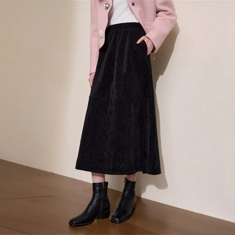 WESTLINK Casual Long Skirts Women's Black-2