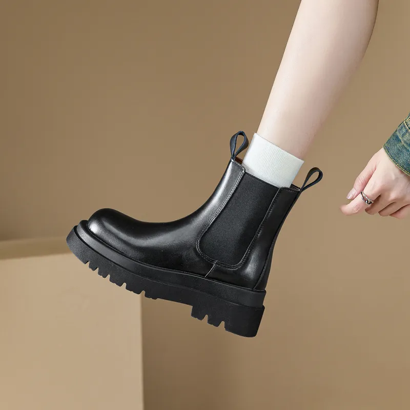 WESTLINK 14cm Chelsea Boots 6cm Women's Black-3