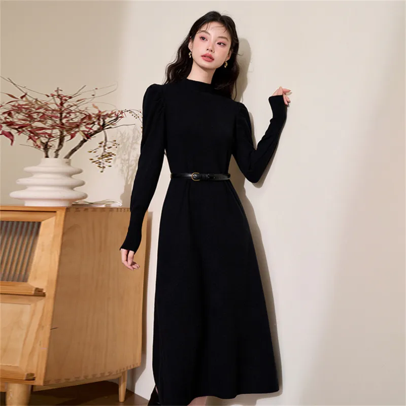 WESTLINK Long Sleeved Dress Women's Black-2