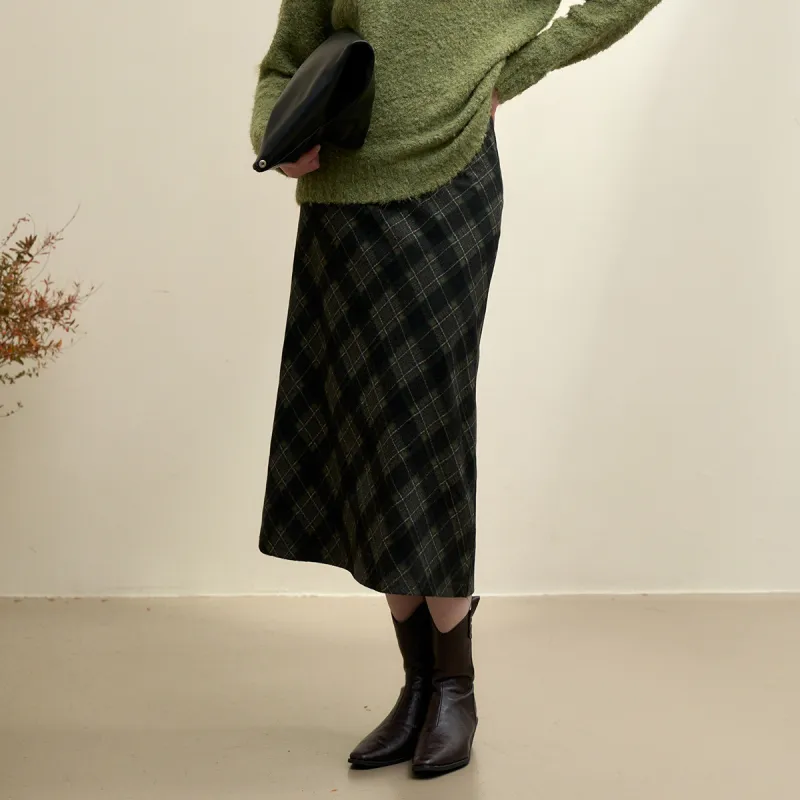 WESTLINK Knit Long Skirts Women's Green-3