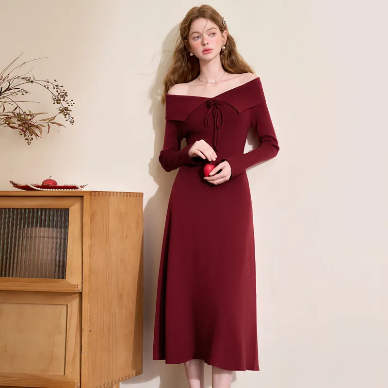 WESTLINK Long Sleeved Dresses Women's Red-3
