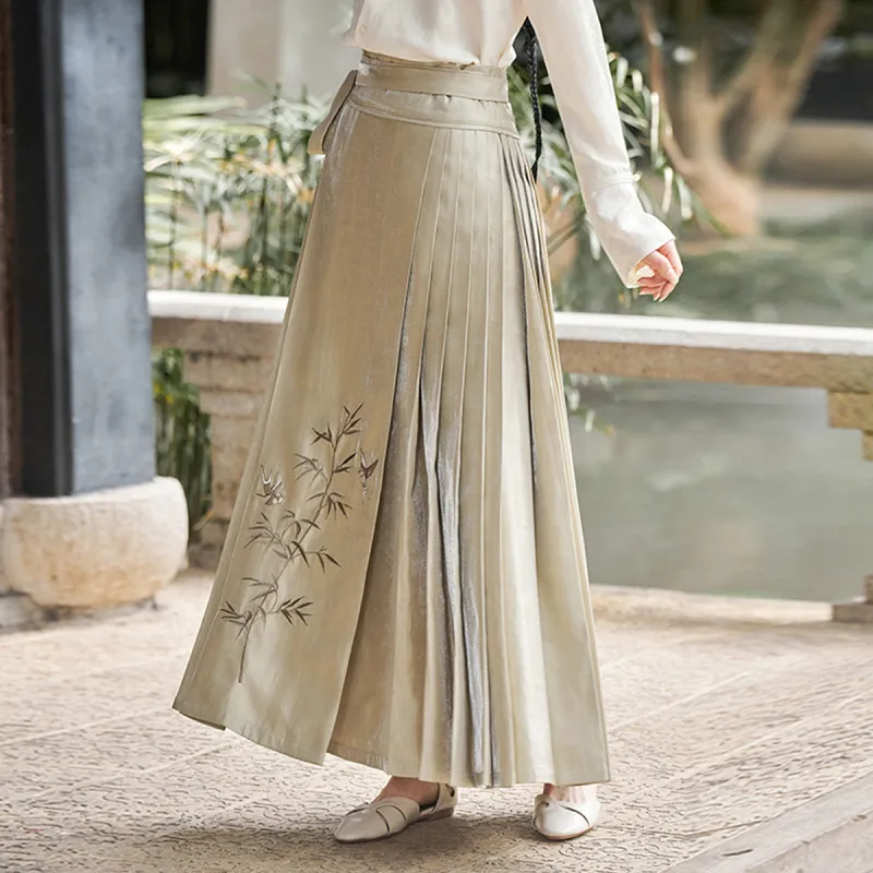 WESTLINK Casual Long Skirts Women's Green-2