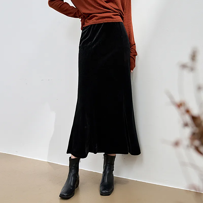 WESTLINK Casual Long Skirt Women's Black-3
