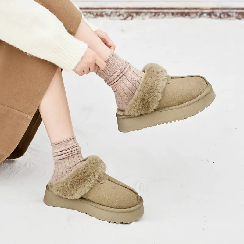 WESTLINK TPR Sole Fuzzy Slip Resistant Wrap toe Slippers Women's-4