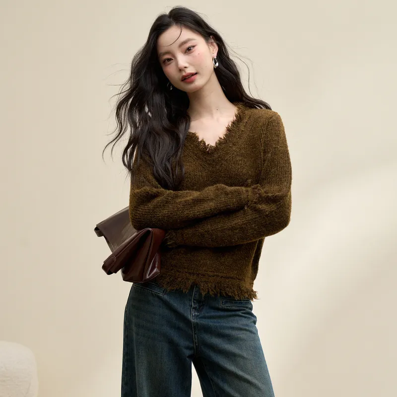 WESTLINK Knitwear Women's Coffee-3