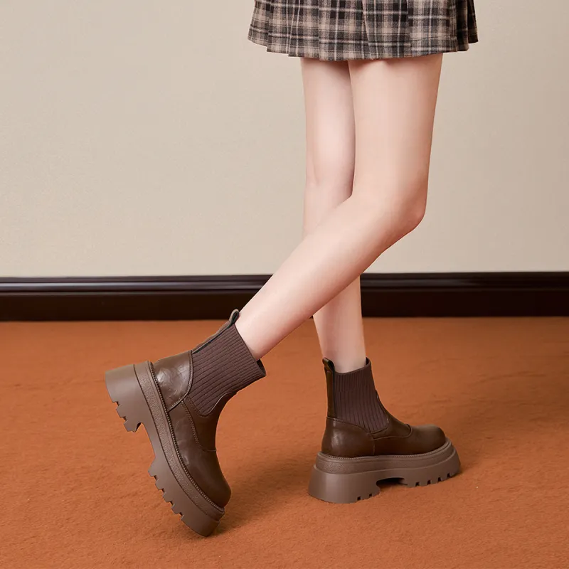WESTLINK Ankle Boots Women's Brown-13