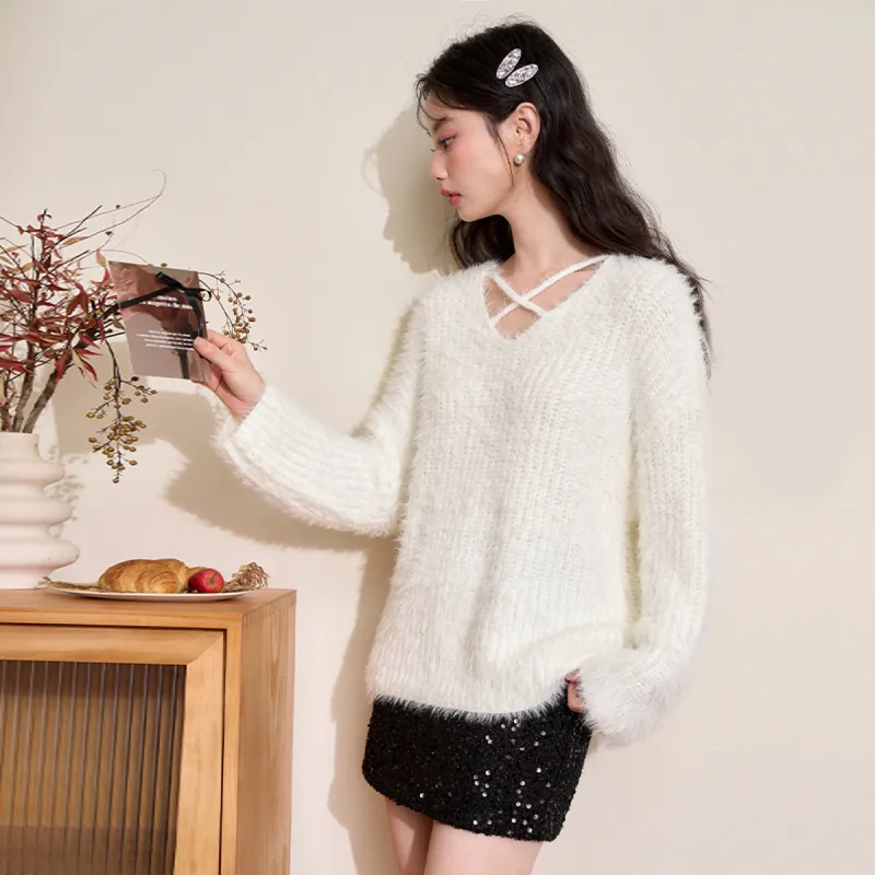 WESTLINK Knitwear Women's White-5