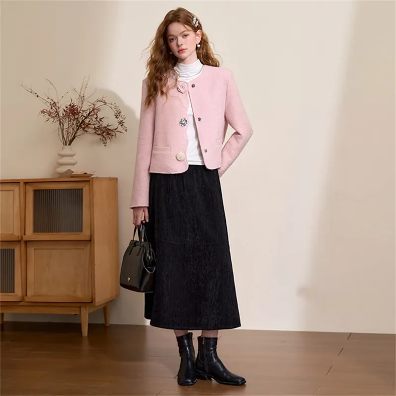 WESTLINK Casual Long Skirts Women's Black-3