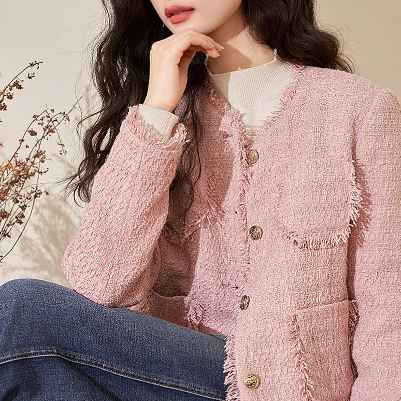 WESTLINK Cropped Coat Women's Pink-1