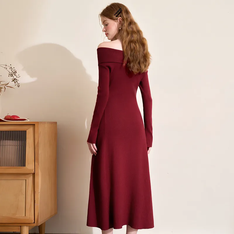 WESTLINK Long Sleeved Dresses Women's Red-6