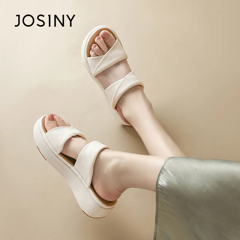 JOSINY Slide Slippers Women's Ecru-3