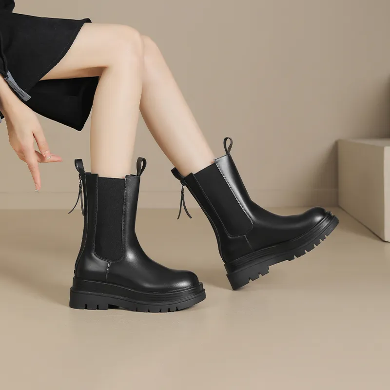 JOSINY Short Chelsea Boots 5.5cm Women's Black-3
