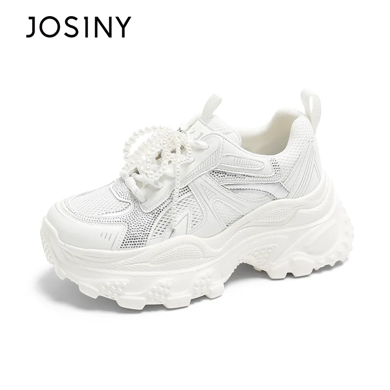 JOSINY Anti Slip Wear Resistant Low Top Chunky Sneakers Women's-1
