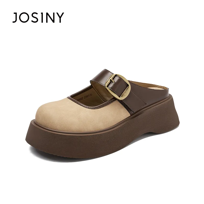 JOSINY Quick Drying Slip Resistant Wrap toe Slippers Women's Camel-9