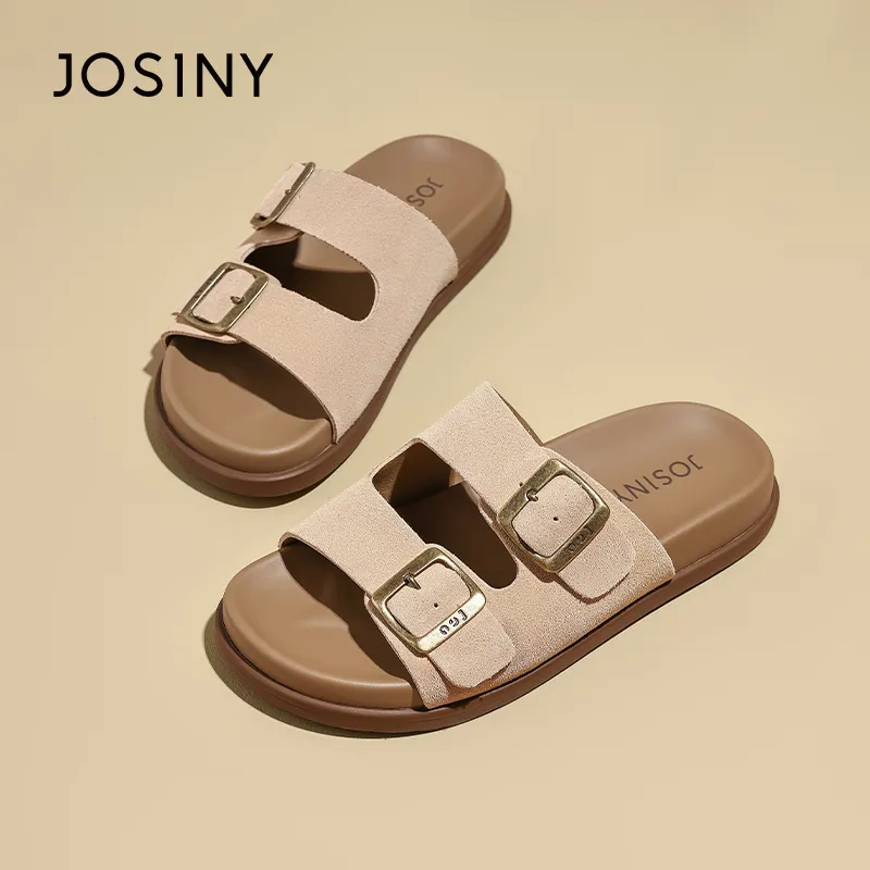 JOSINY Slip Resistant Abrasion Resistant Slide Slippers Women's-15