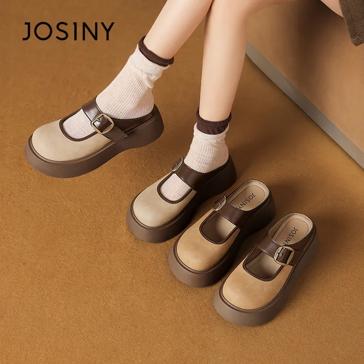 JOSINY Quick Drying Slip Resistant Wrap toe Slippers Women's Camel-14