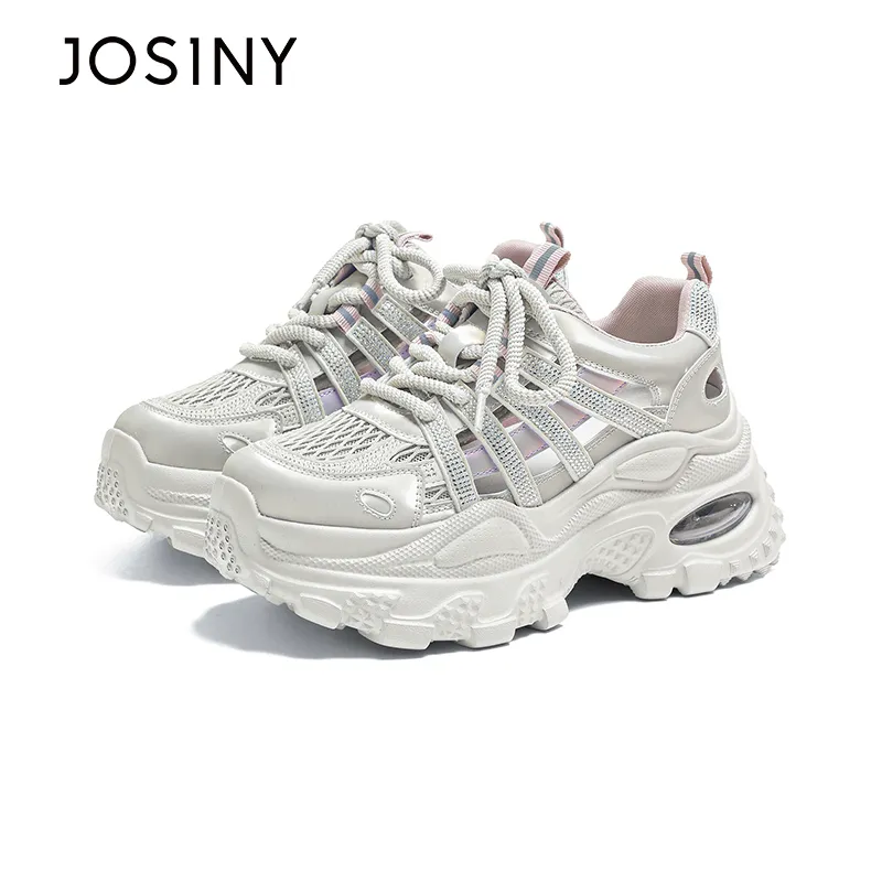 JOSINY Abrasion Resistant Slip Resistant Low Top Chunky Sneakers Women's-8