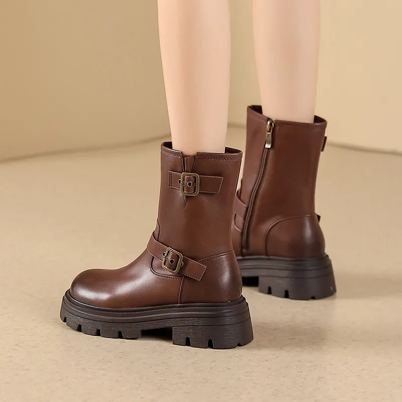 JOSINY Ankle Boots Women's Black/Red Brown-12