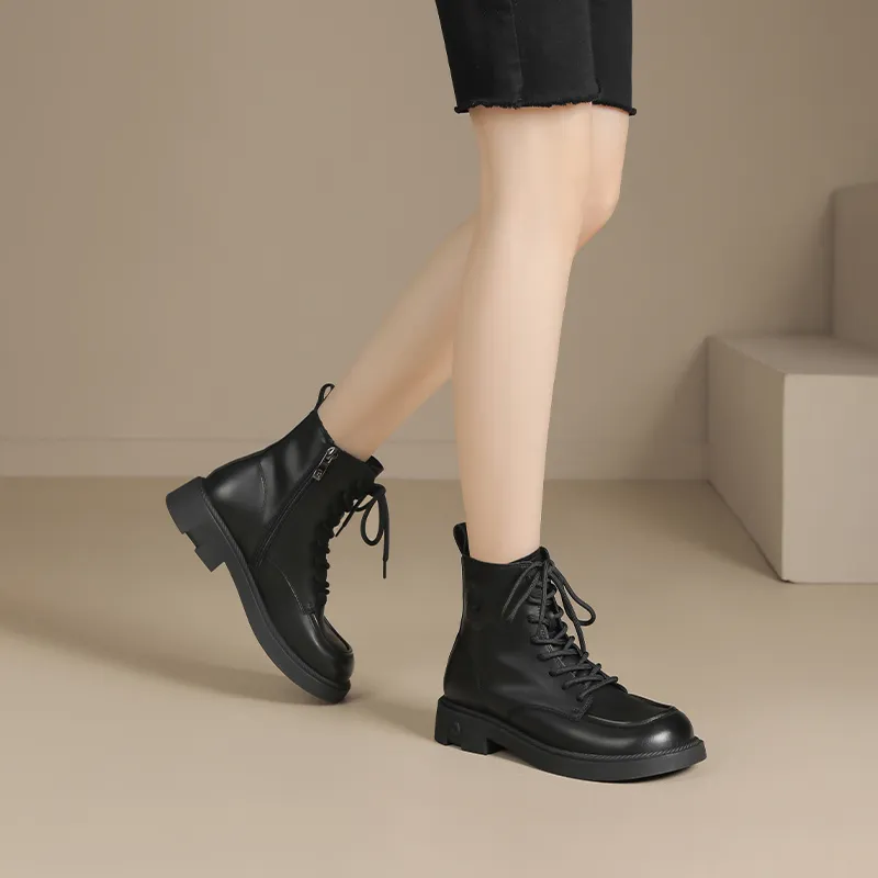 JOSINY Ankle Boots Women's Black/White/Brown-5