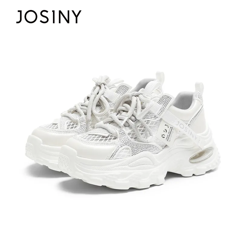 JOSINY Abrasion Resistant Slip Resistant Low Top Chunky Sneakers Women's-3