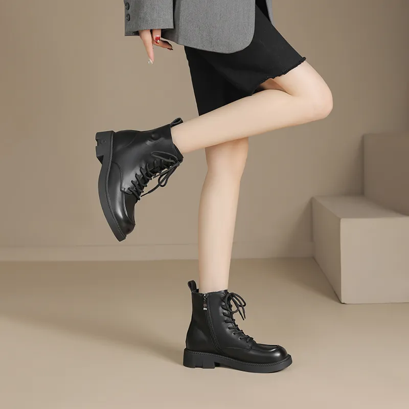 JOSINY Ankle Boots Women's Black/White/Brown-4