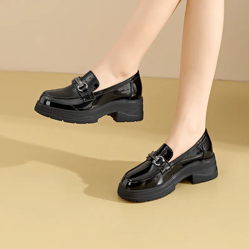JOSINY JOSINY Loafers 5cm Women's Black-5