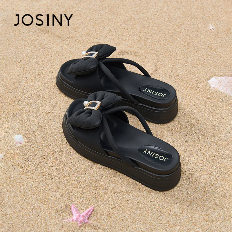 JOSINY Rubber Sole Slip Resistant Abrasion Resistant Slide Slippers Women's-8